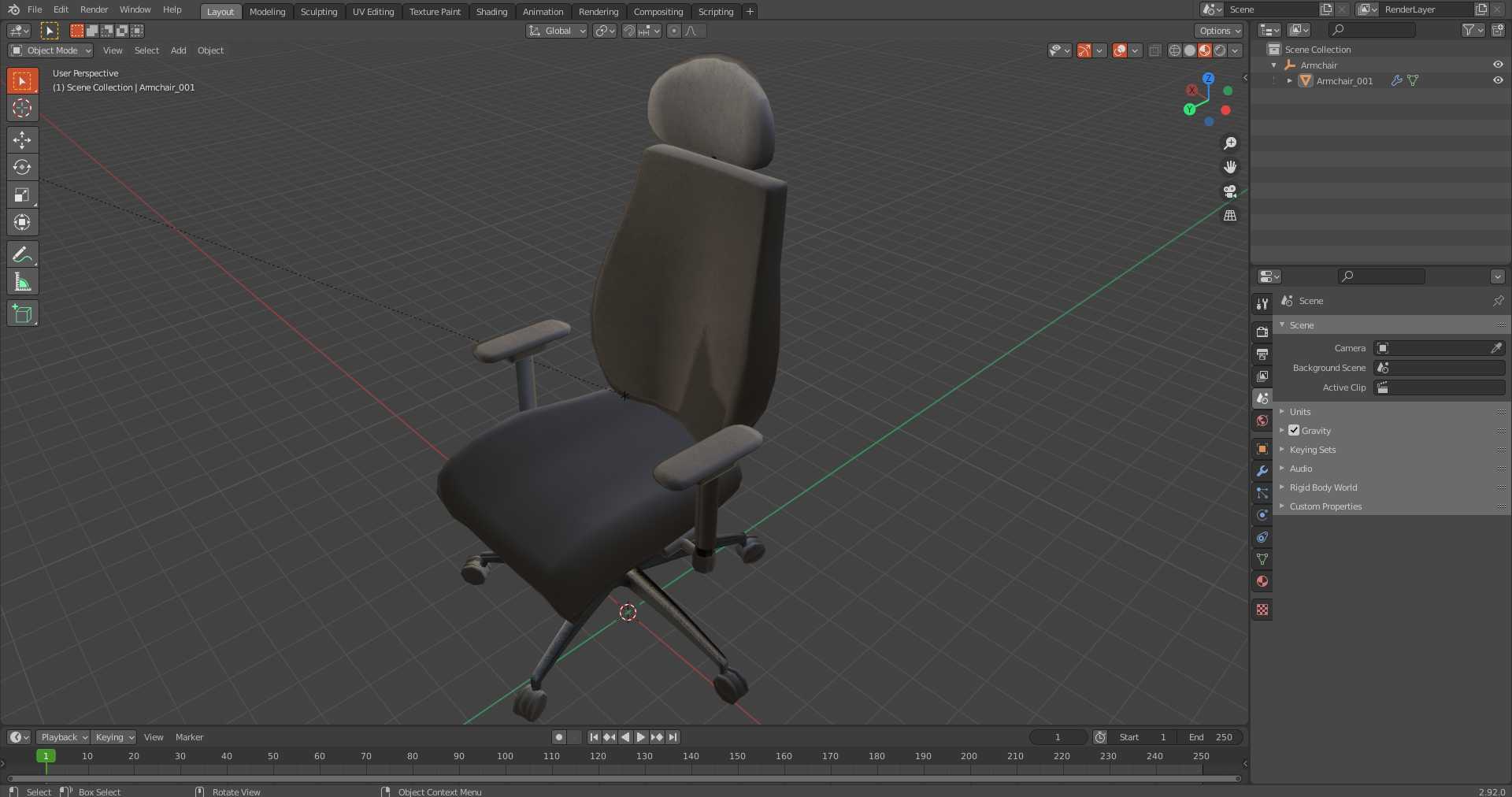 3D model Armchair