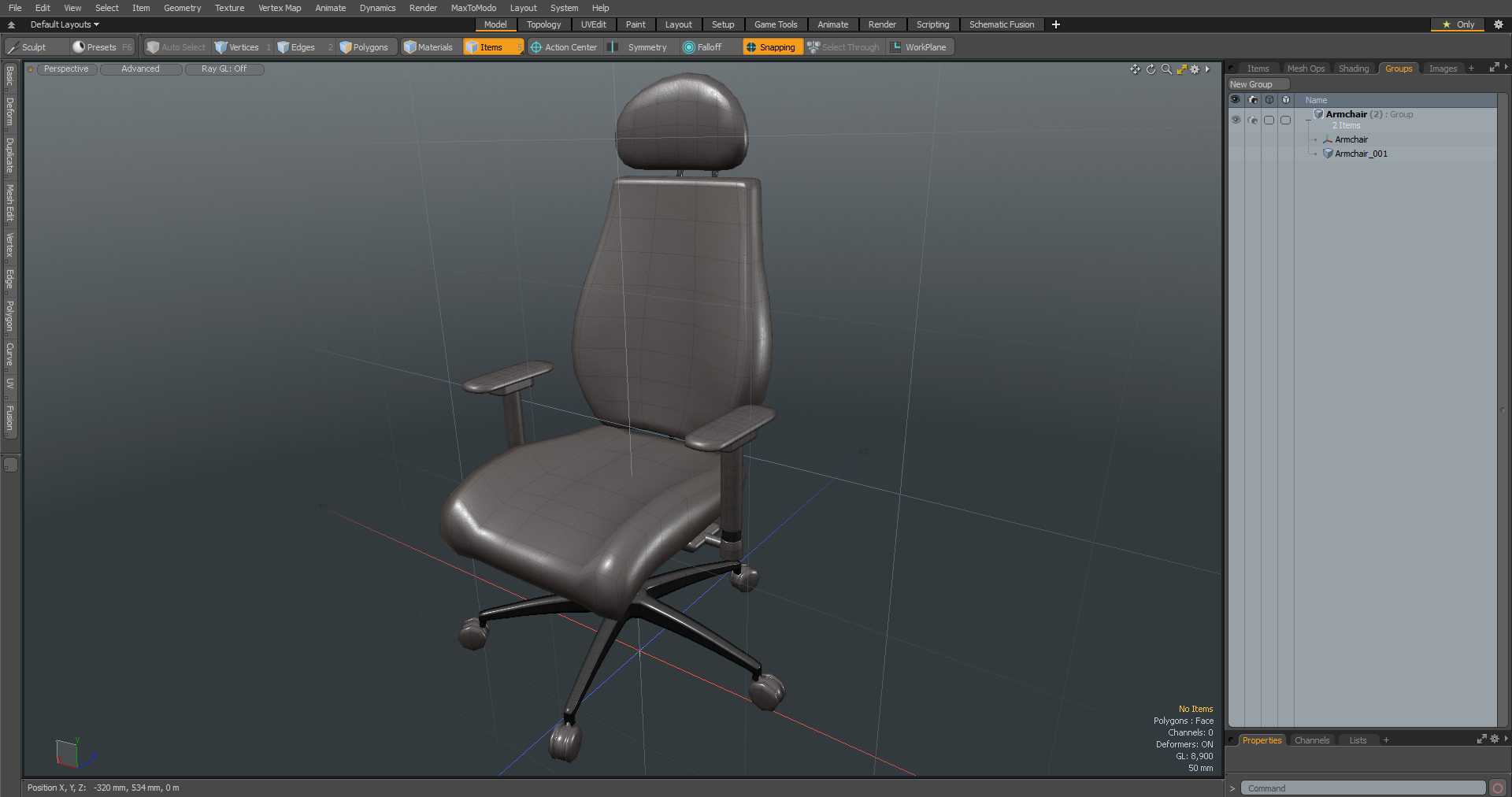 3D model Armchair