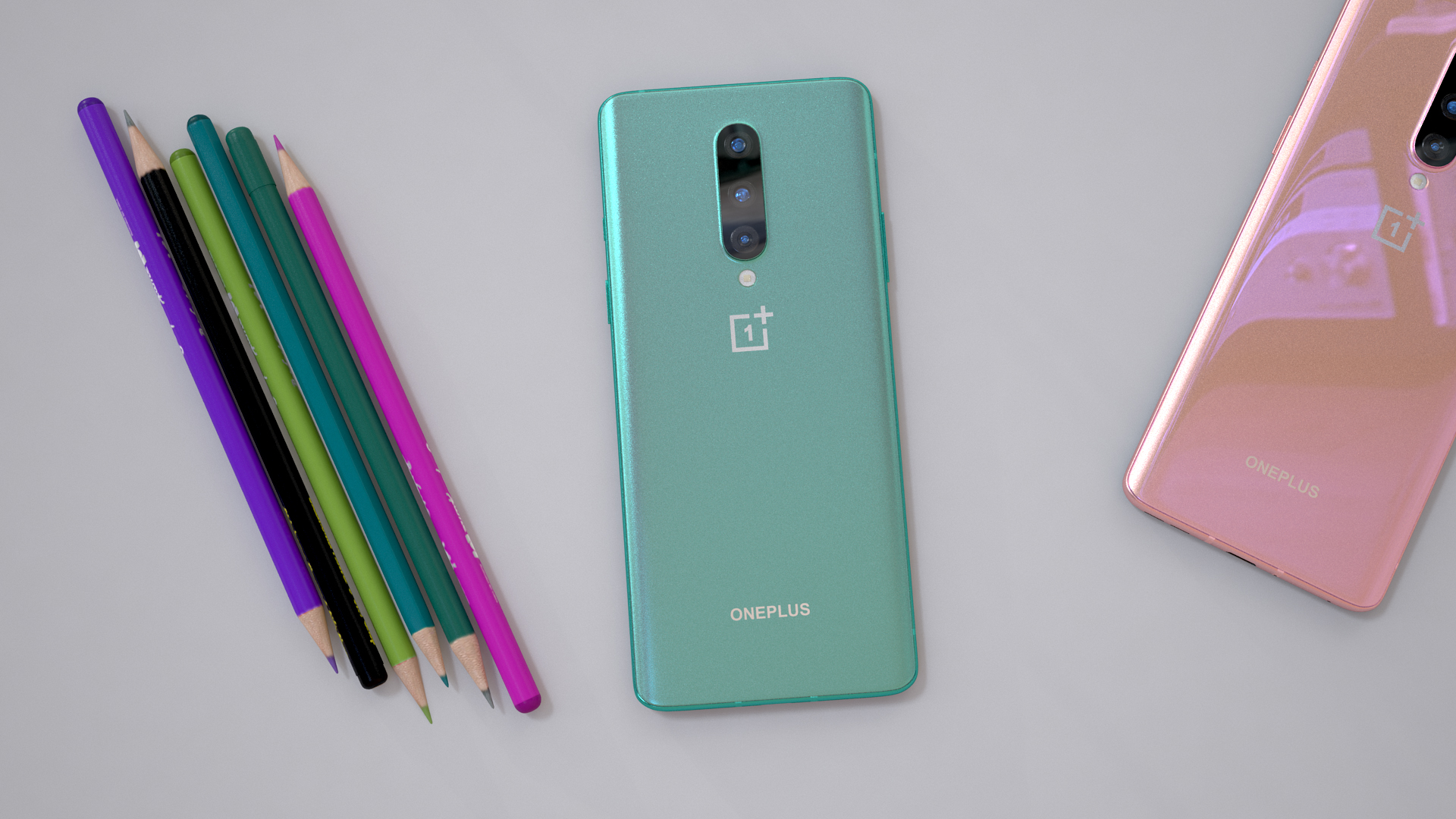 3D OnePlus 8 Glacial Green model