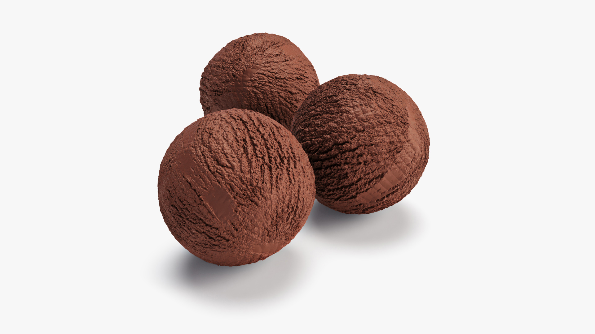 Ice Cream Ball Chocolate 3D model