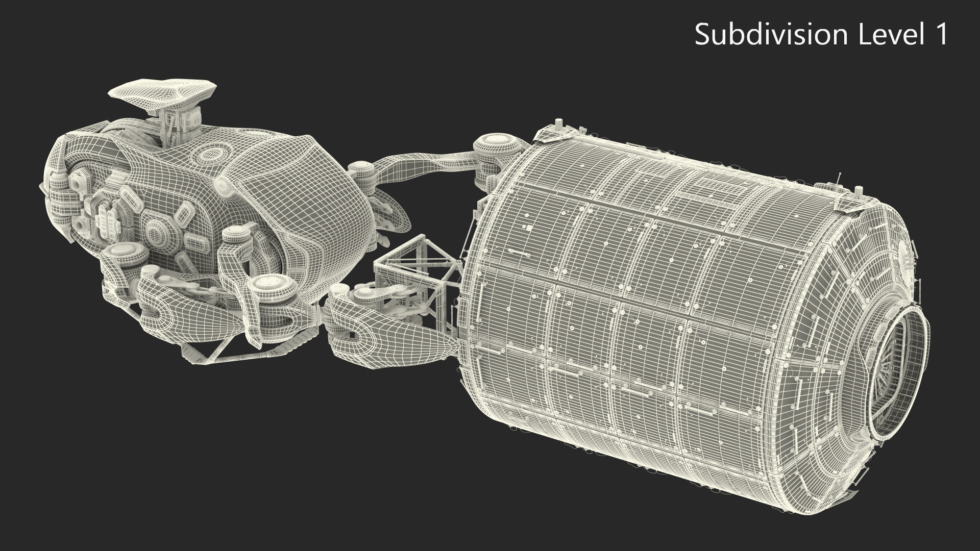 Sci Fi Space Loader with Space Module 3D