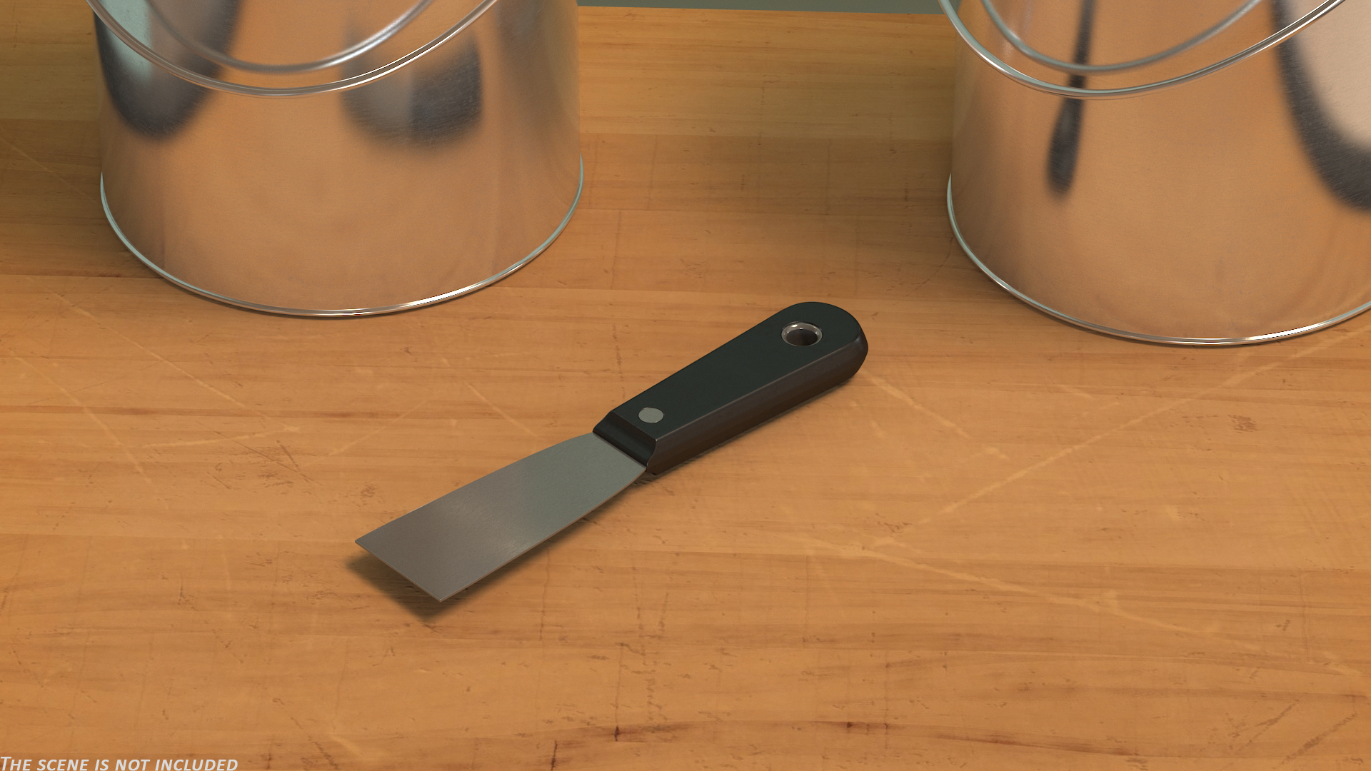 3D Scraper One and Half Inch Black Handle model