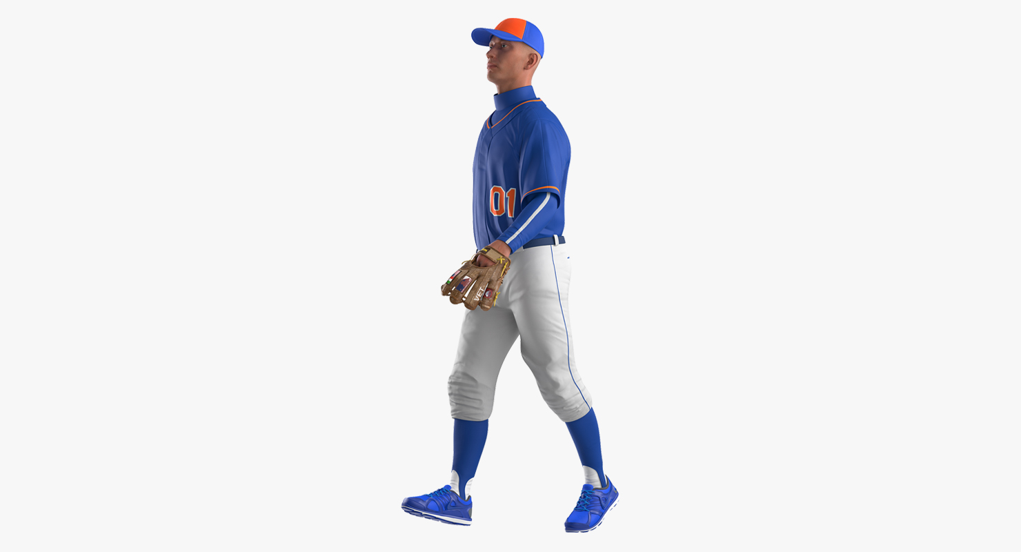 Baseball Player Rigged Generic 4 3D