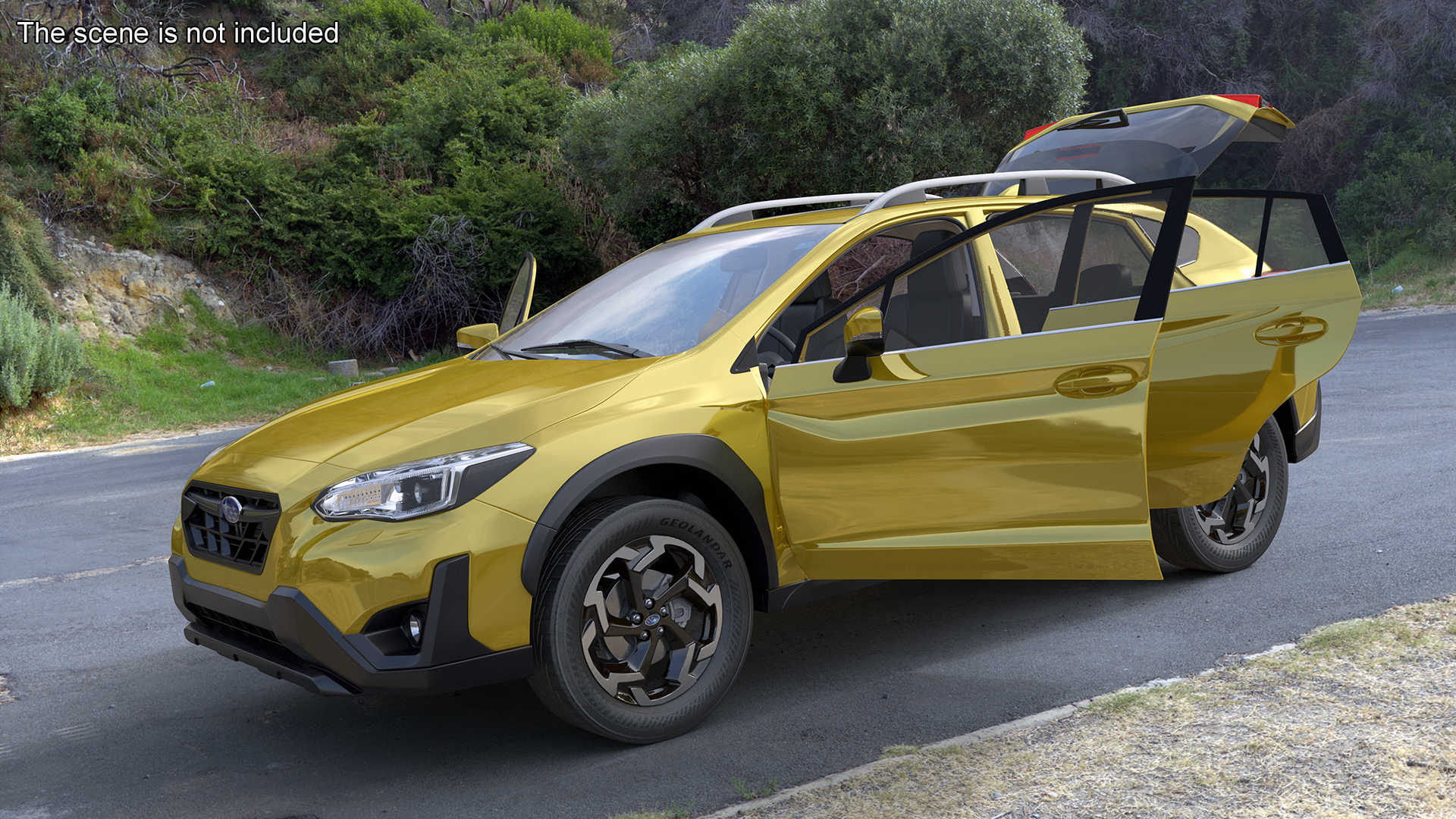 3D Subaru XV SUV 2020 Simplified Yellow