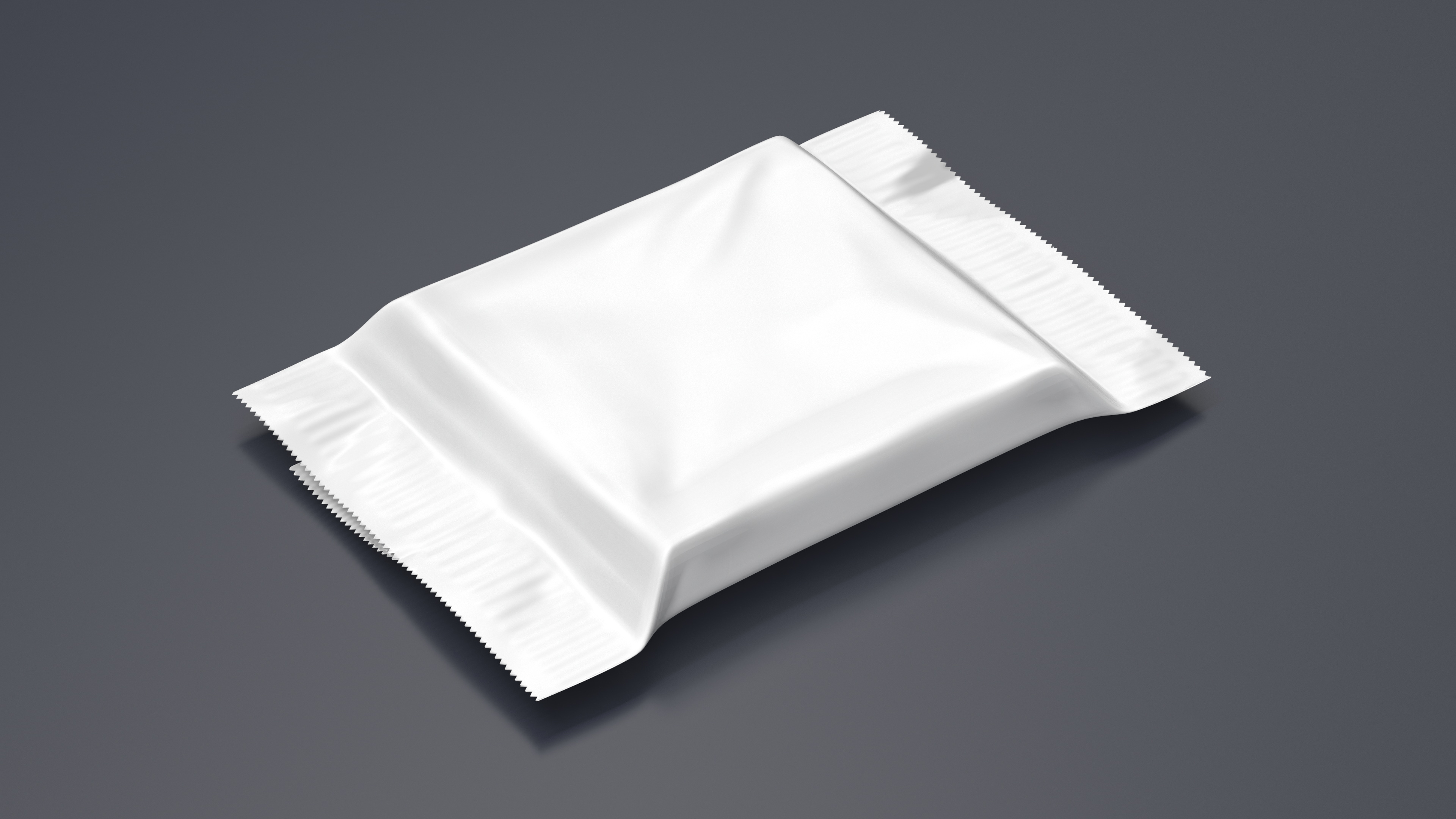 White Wrapper Square Chocolate Bar 3D model