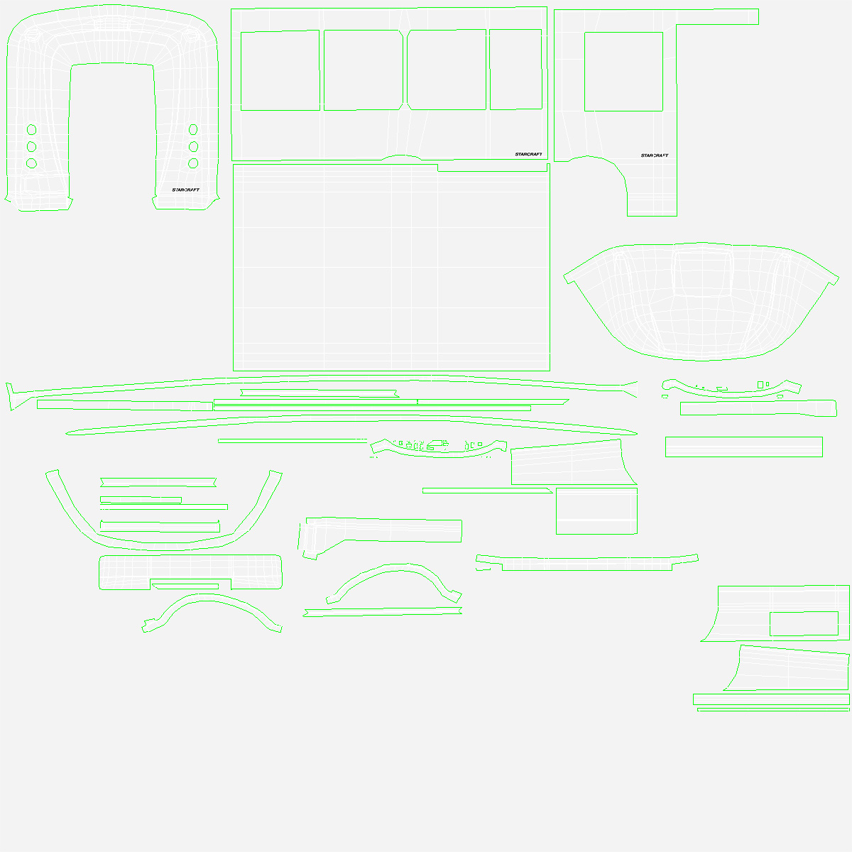 3D model Ford Starlite Transit Shuttle Bus Rigged