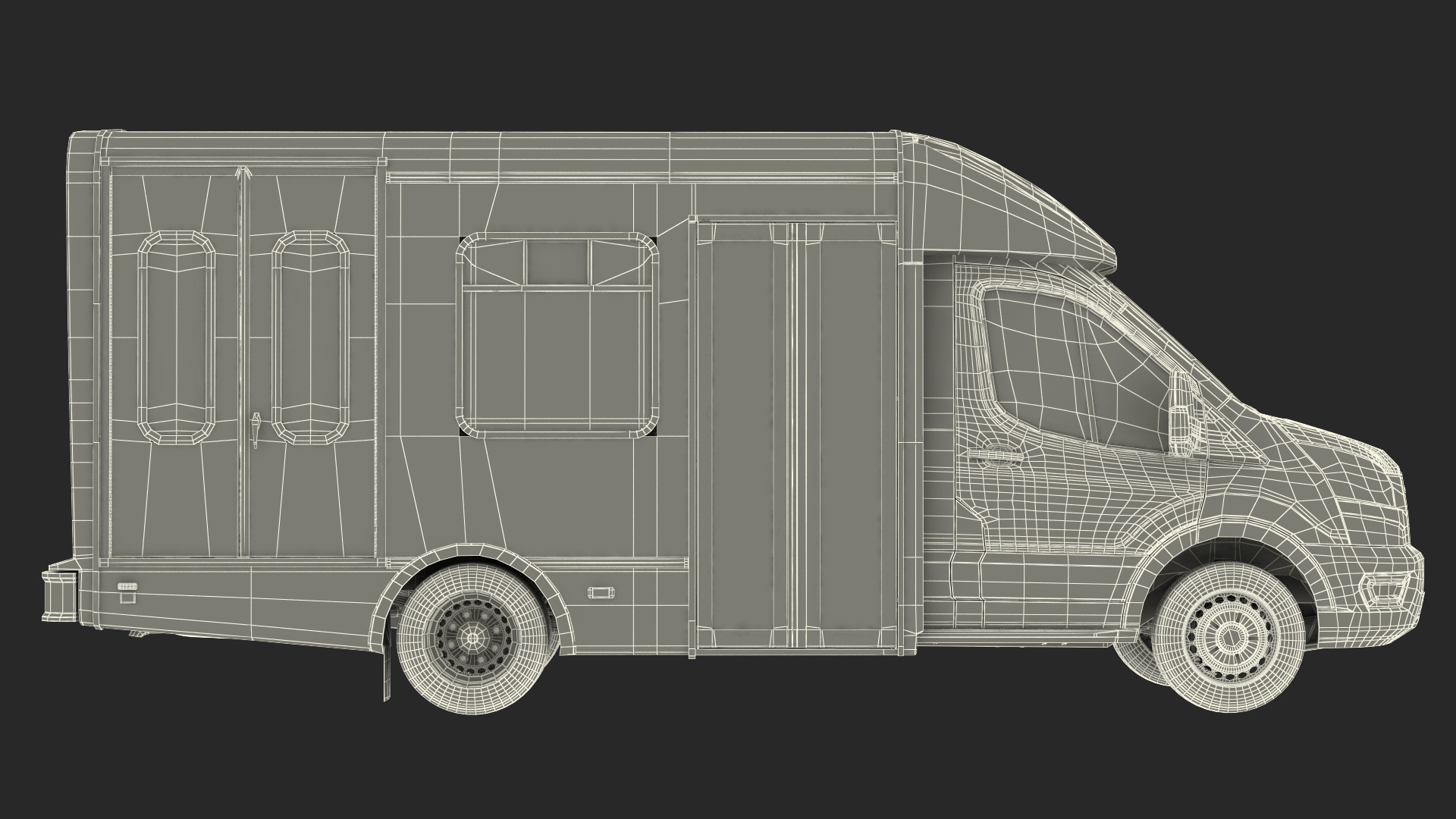 3D model Ford Starlite Transit Shuttle Bus Rigged