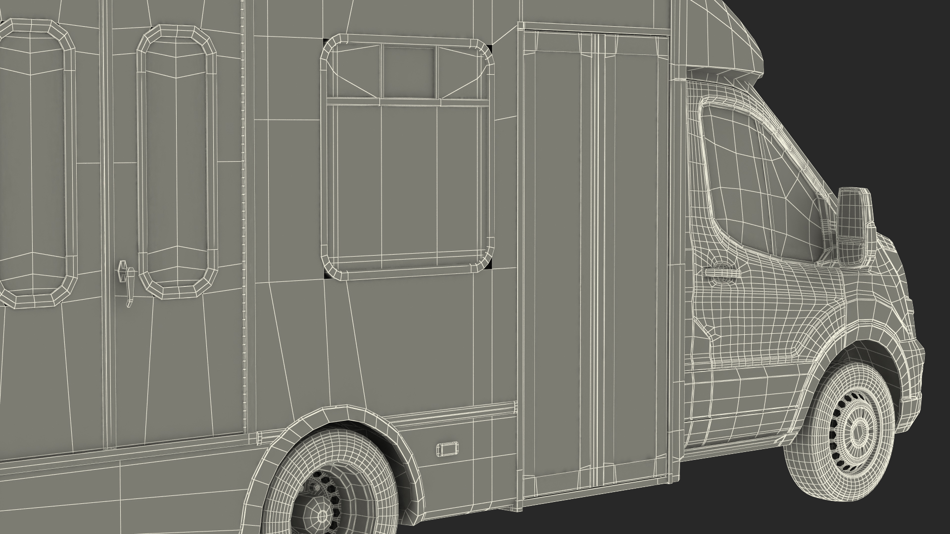 3D model Ford Starlite Transit Shuttle Bus Rigged