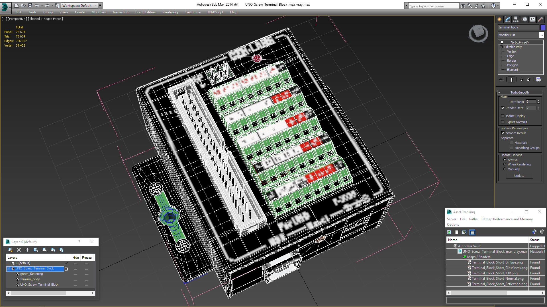 UNO Screw Terminal Block 3D model