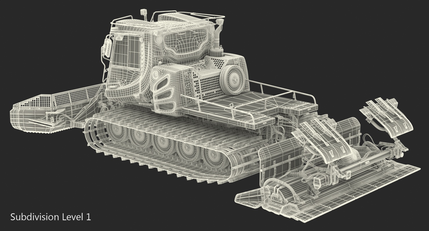 3D PistenBully 100 Snow Groomer model