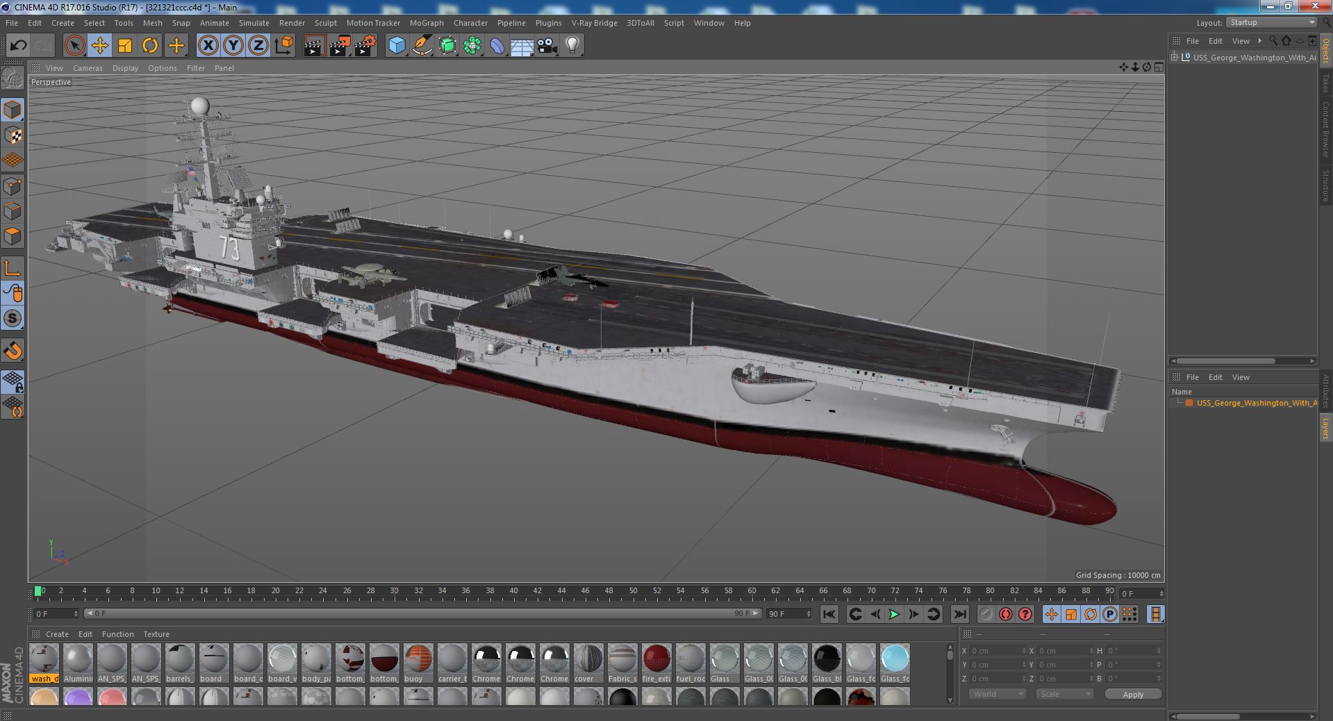 3D model USS George Washington With Aircraft