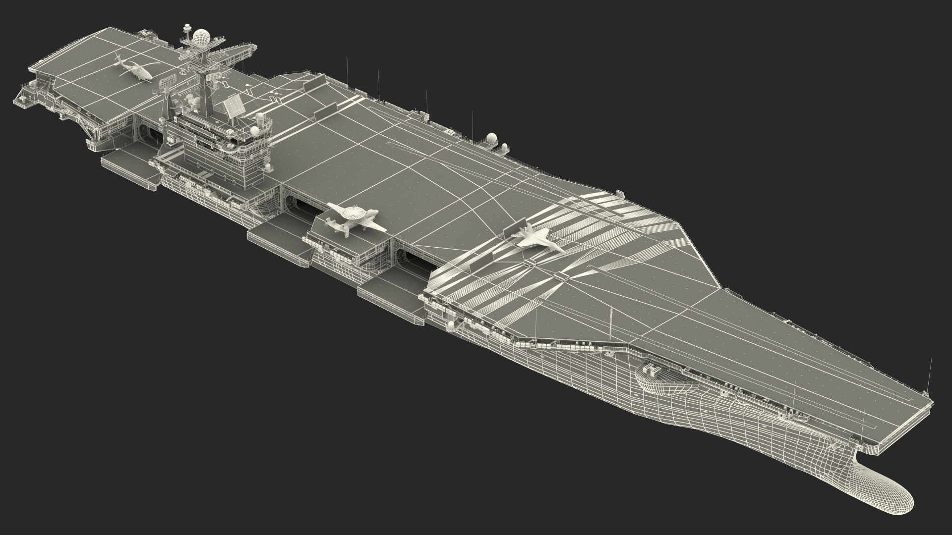 3D model USS George Washington With Aircraft