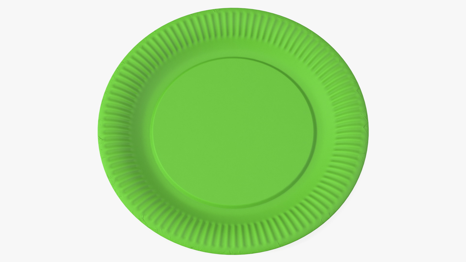 Green Paper Plate 3D