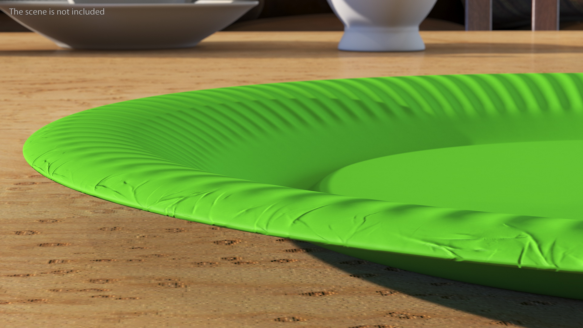 Green Paper Plate 3D