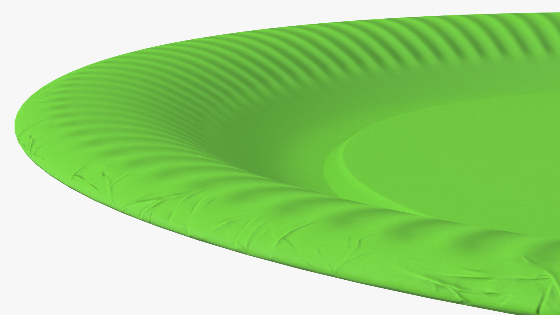 Green Paper Plate 3D