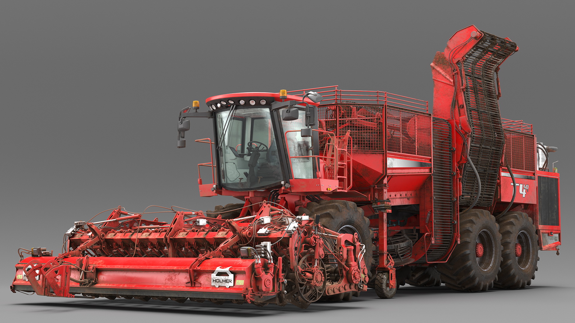 3D model Dirty Beet Harvester HOLMER Terra Dos T4-30 Rigged