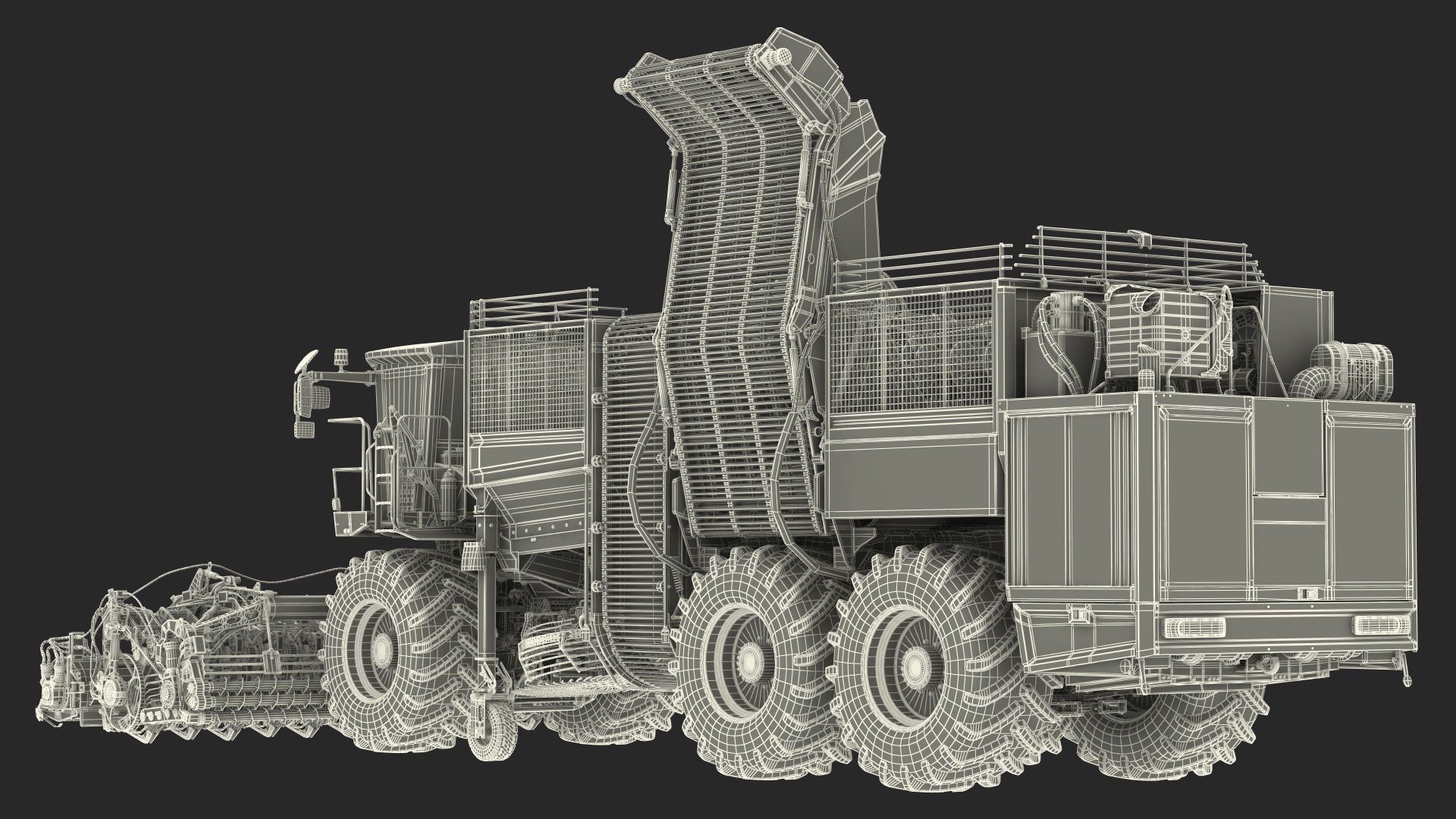 3D model Dirty Beet Harvester HOLMER Terra Dos T4-30 Rigged