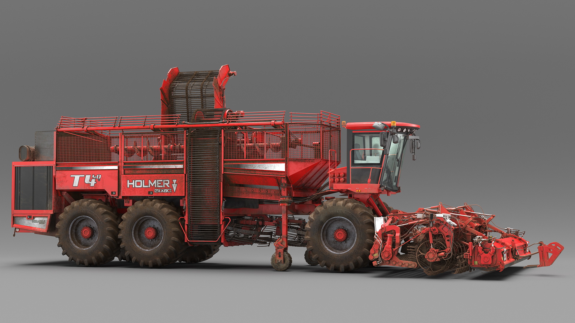 3D HOLMER Terra Dos T4-30 Self-Propelled Beet Harvester Dirty model