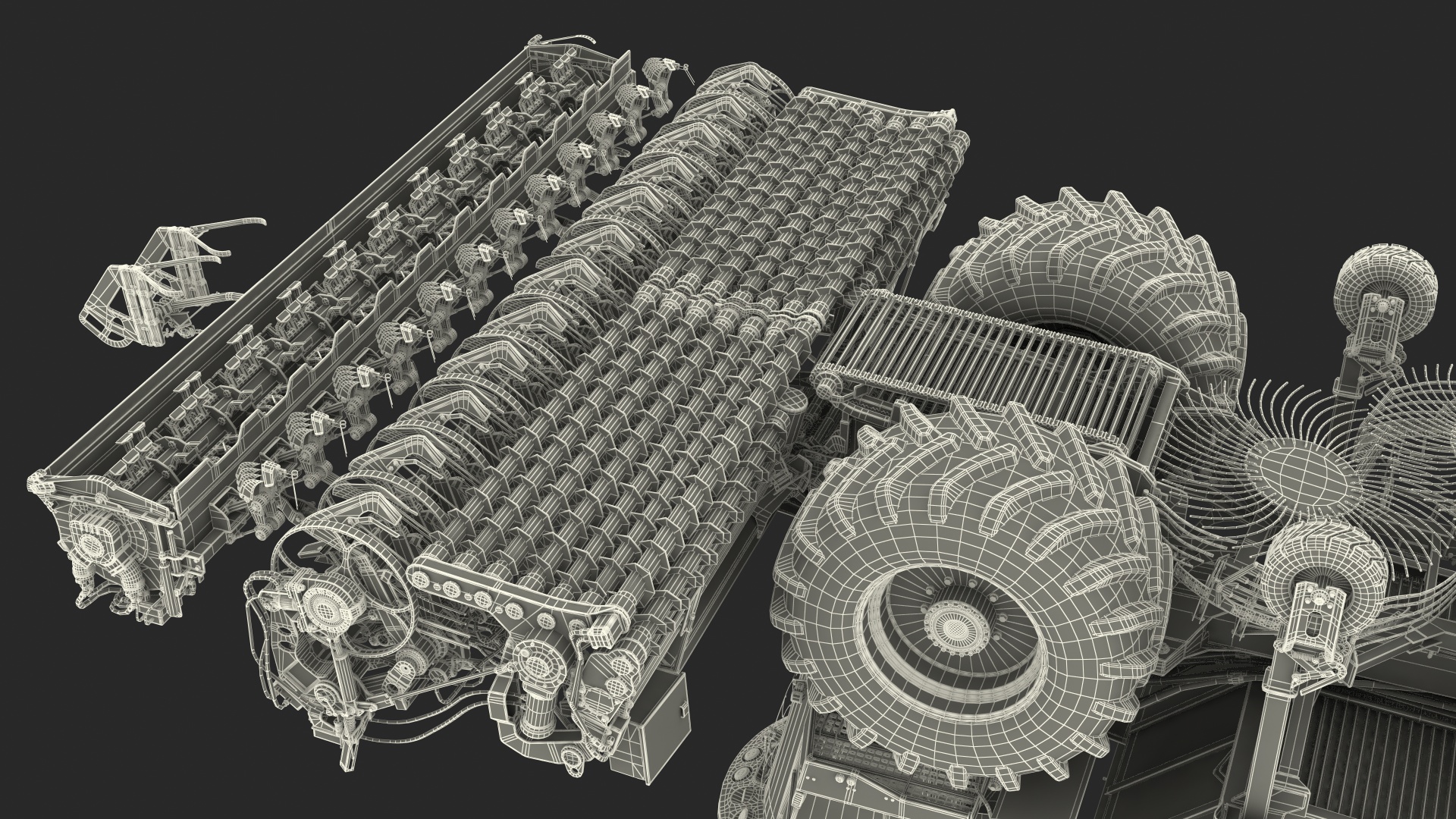 3D HOLMER Terra Dos T4-30 Self-Propelled Beet Harvester Dirty model