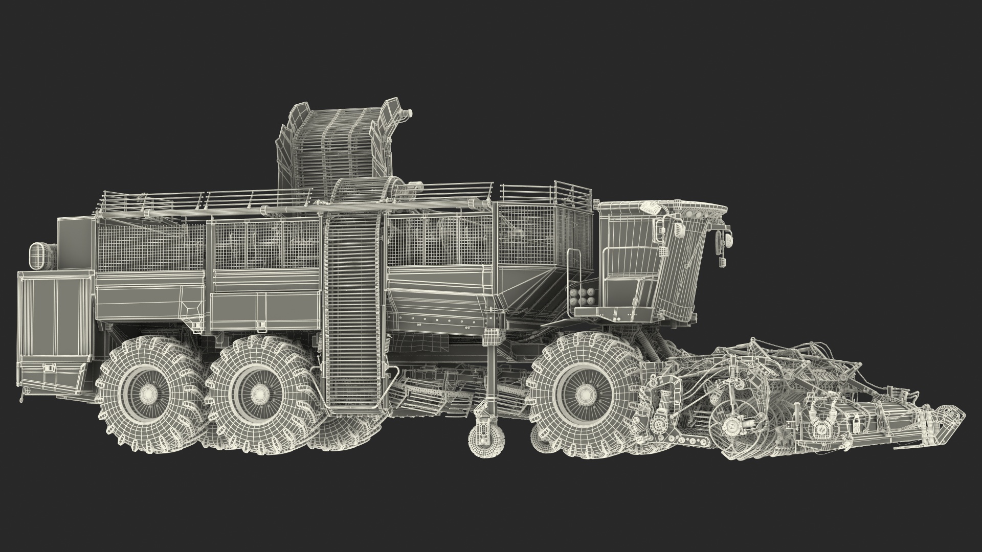 3D HOLMER Terra Dos T4-30 Self-Propelled Beet Harvester Dirty model