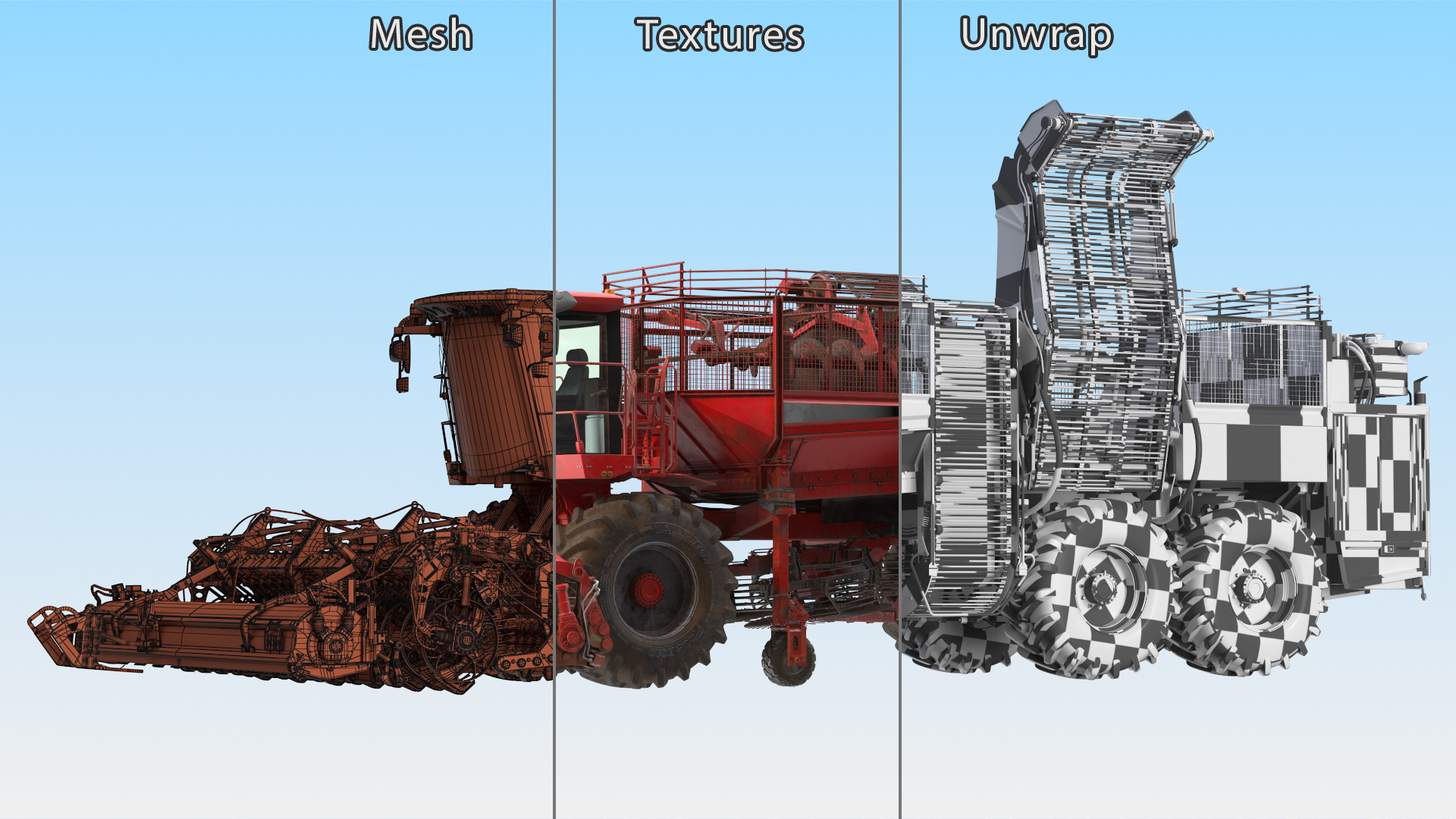 3D HOLMER Terra Dos T4-30 Self-Propelled Beet Harvester Dirty model