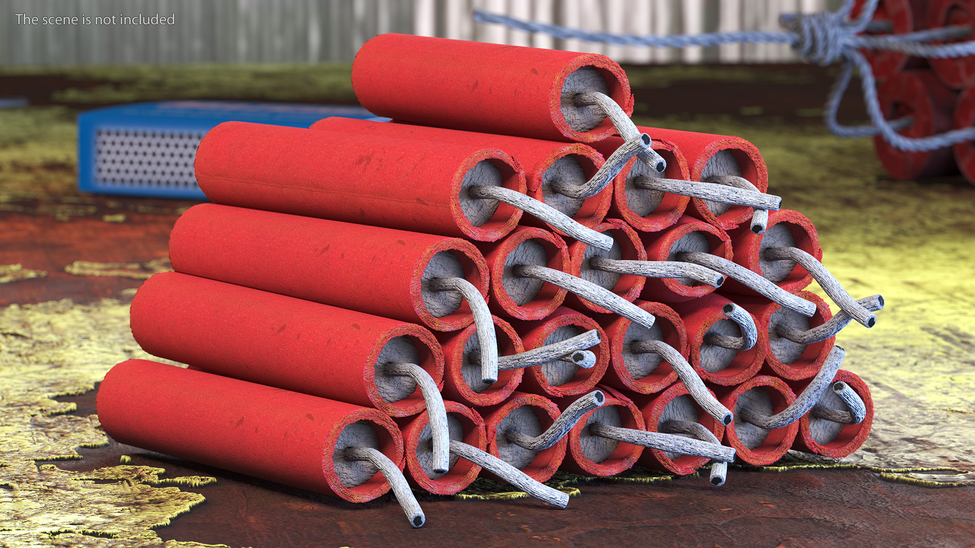 Pile of Red Firecrackers 3D model