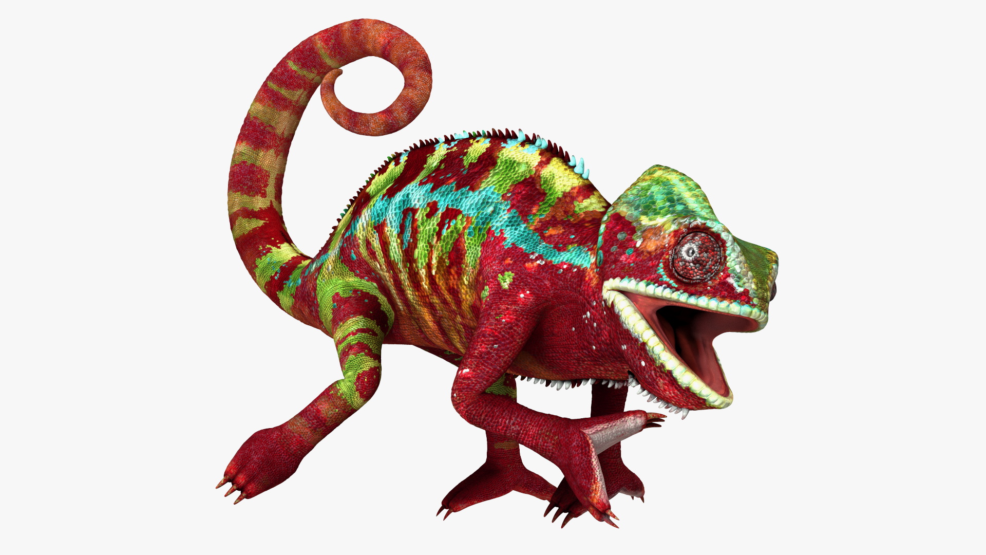 3D model Chameleon Red Rigged