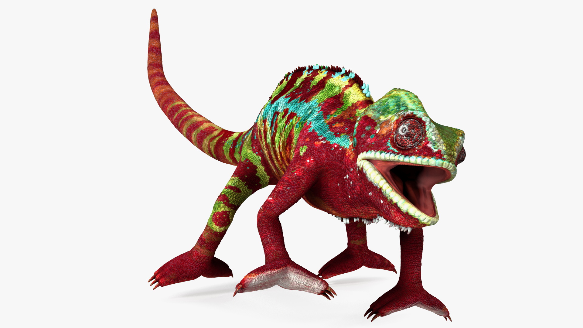 3D model Chameleon Red Rigged