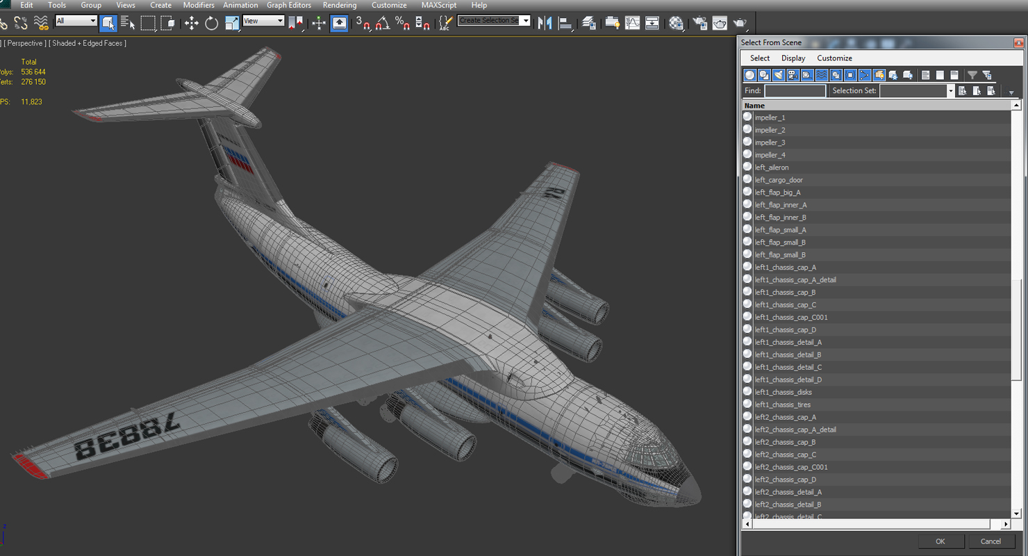 3D model Ilyushin Il 76 Civil Transport