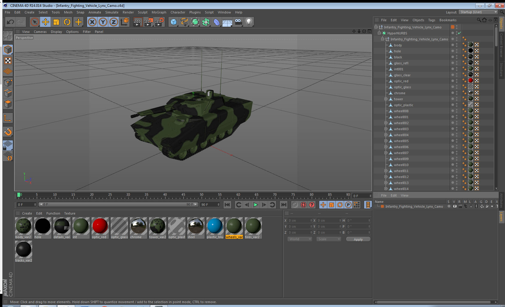 3D model Infantry Fighting Vehicle Lynx Camo