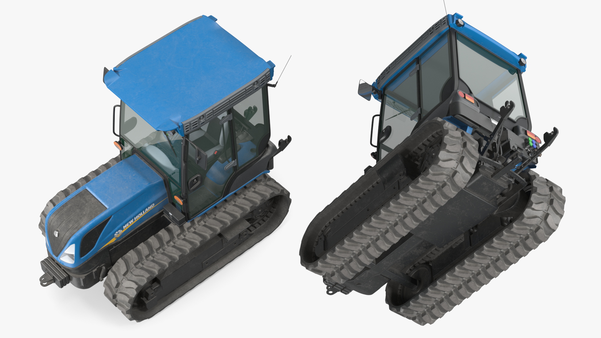 3D model New Holland TK4 Crawler Cabin Dirty