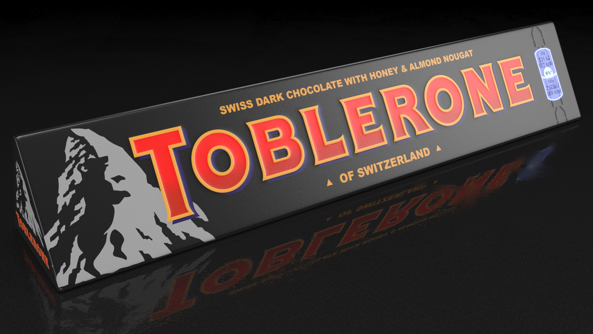 Toblerone Dark Chocolate Package 3D