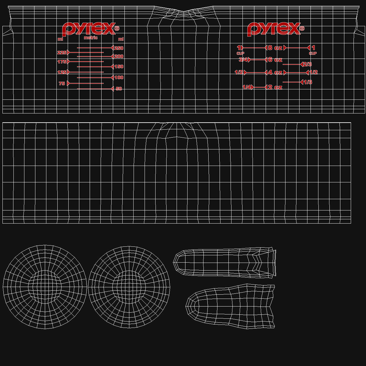 Measuring Cup 250ml 3D model