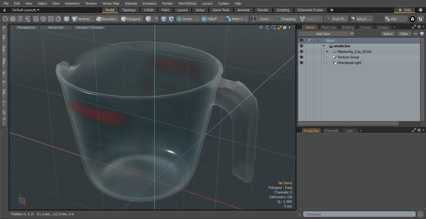 Measuring Cup 250ml 3D model