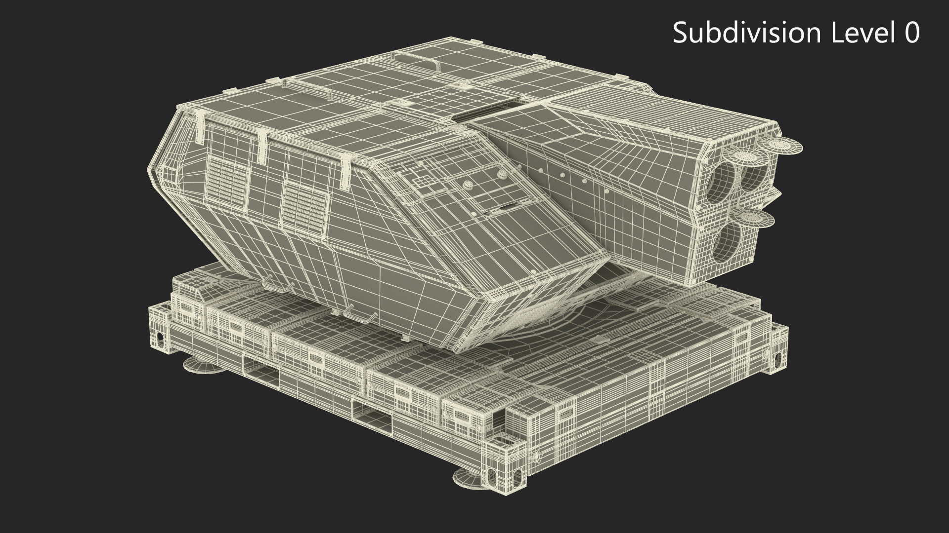 3D model Laser System for Air Defense Sand Camo Rigged