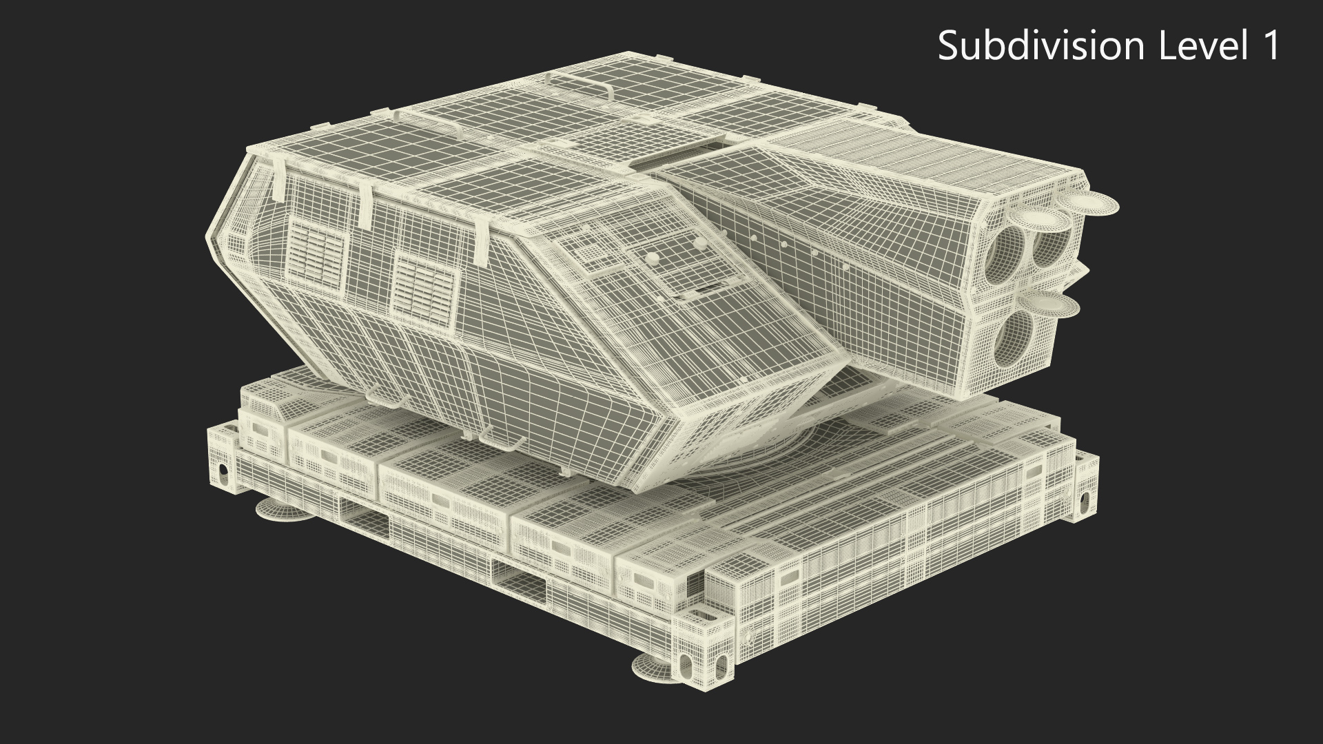 3D model Laser System for Air Defense Sand Camo Rigged