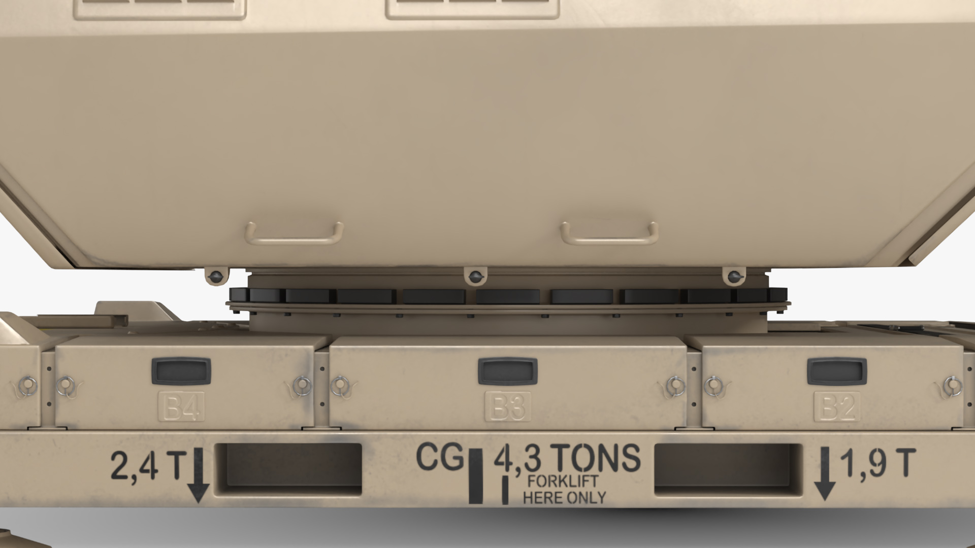 3D model Laser System for Air Defense Sand Camo Rigged