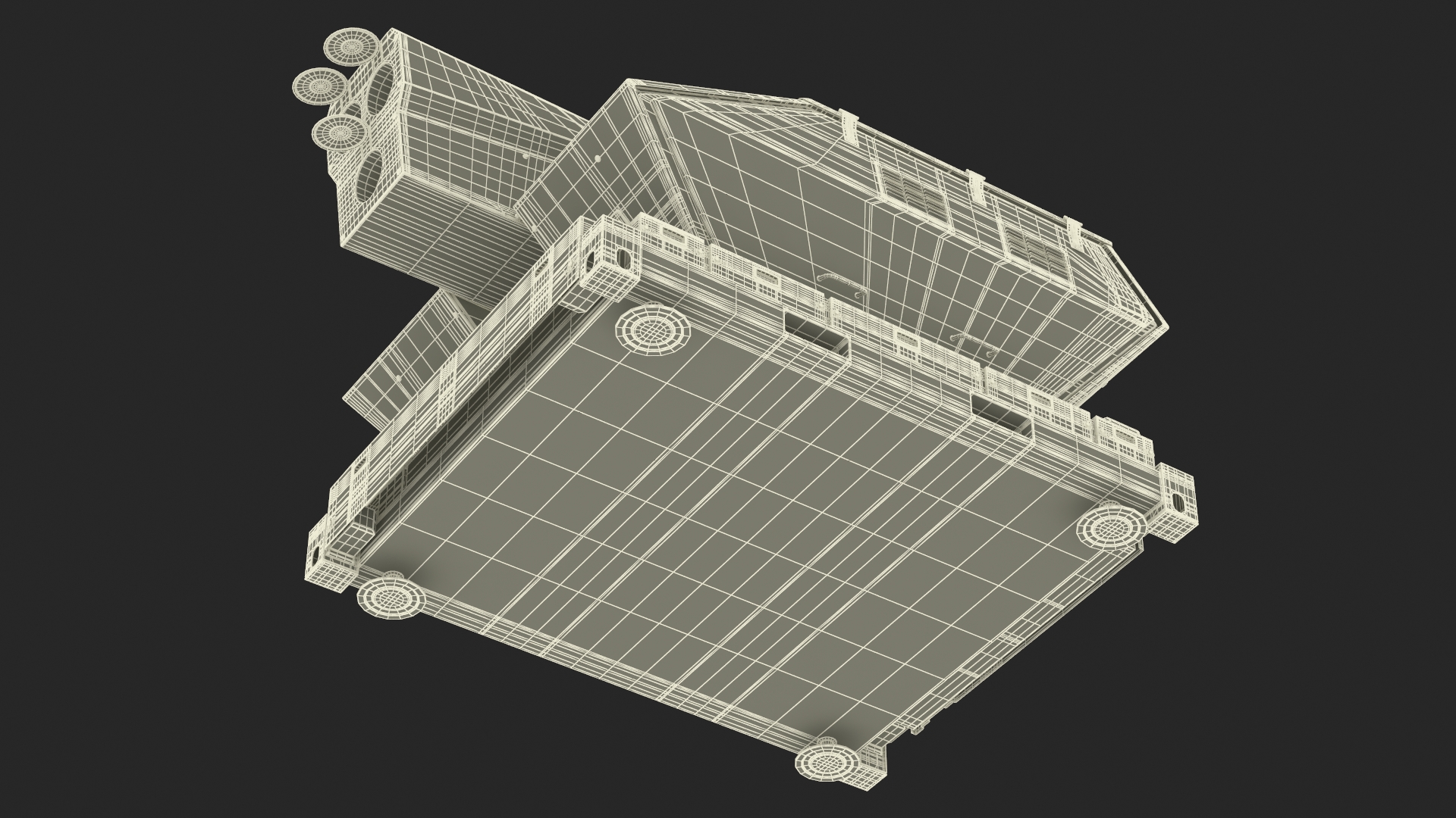 3D model Laser System for Air Defense Sand Camo Rigged