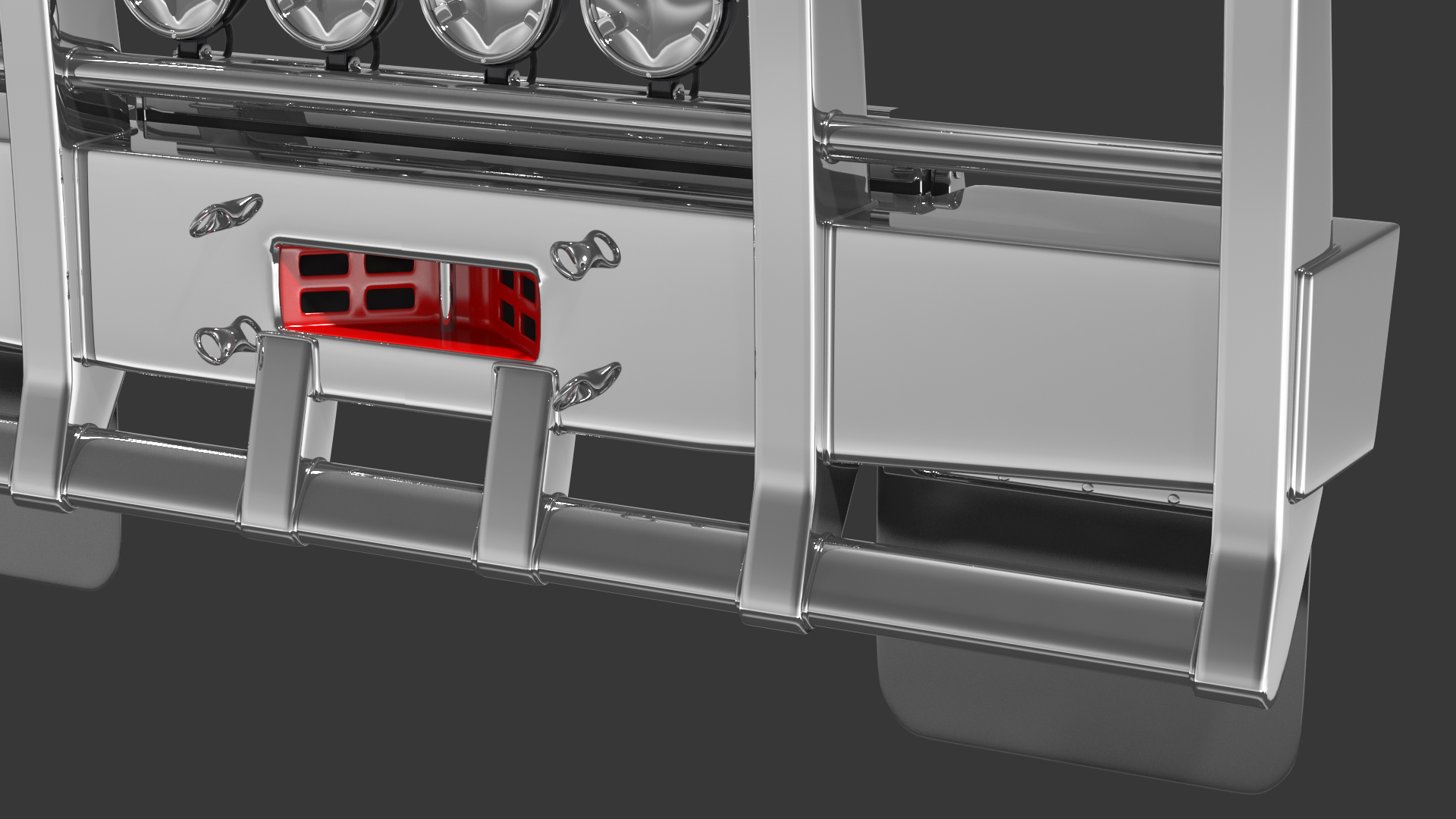 3D Semi Truck Grille Guard model