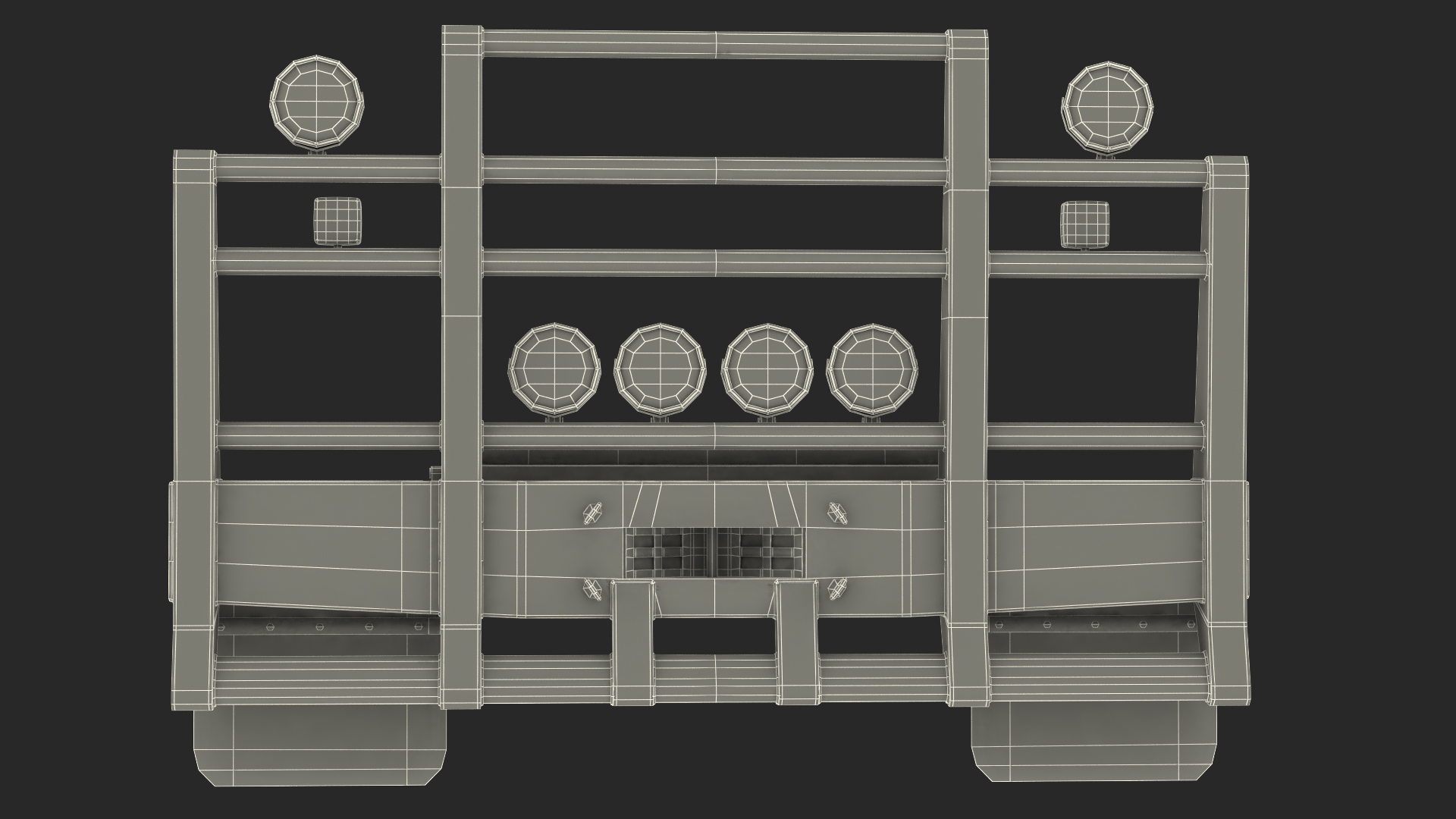 3D Semi Truck Grille Guard model