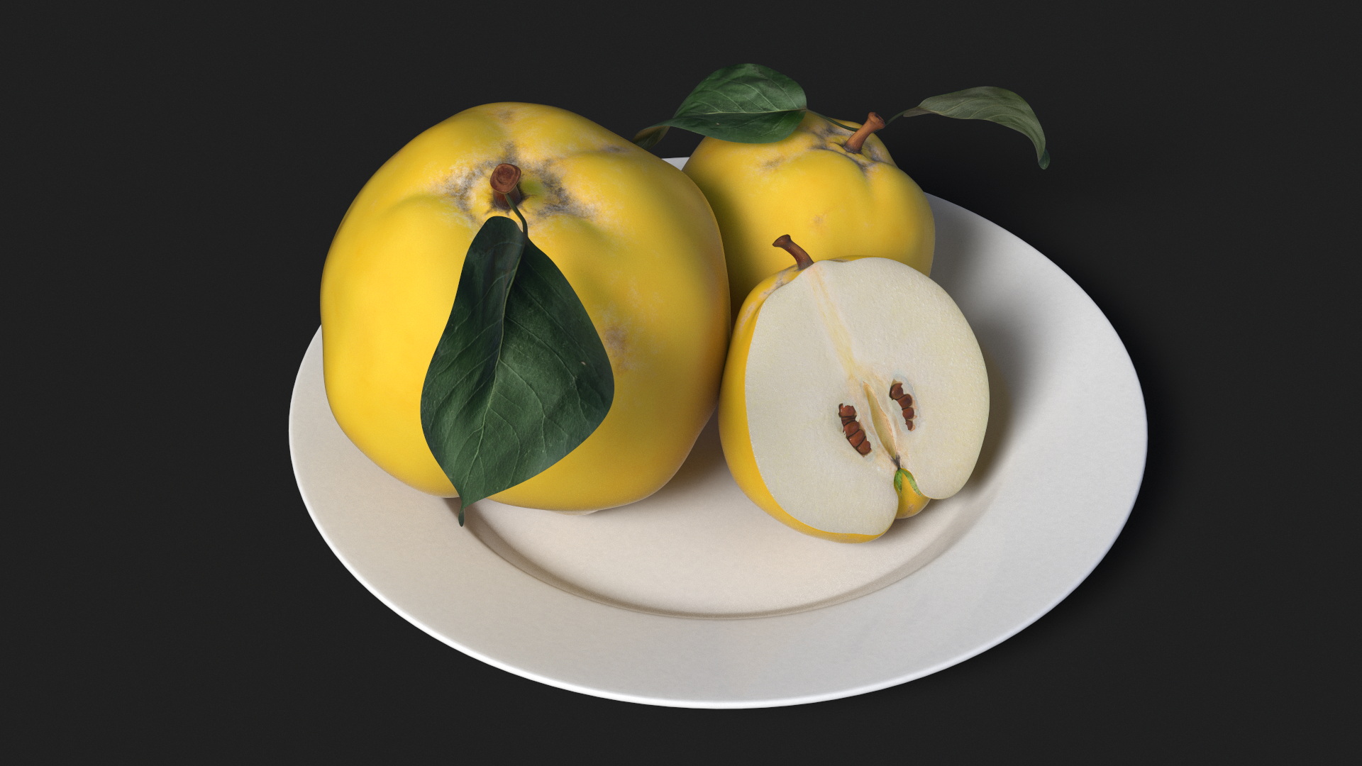 3D model Quince on Plate