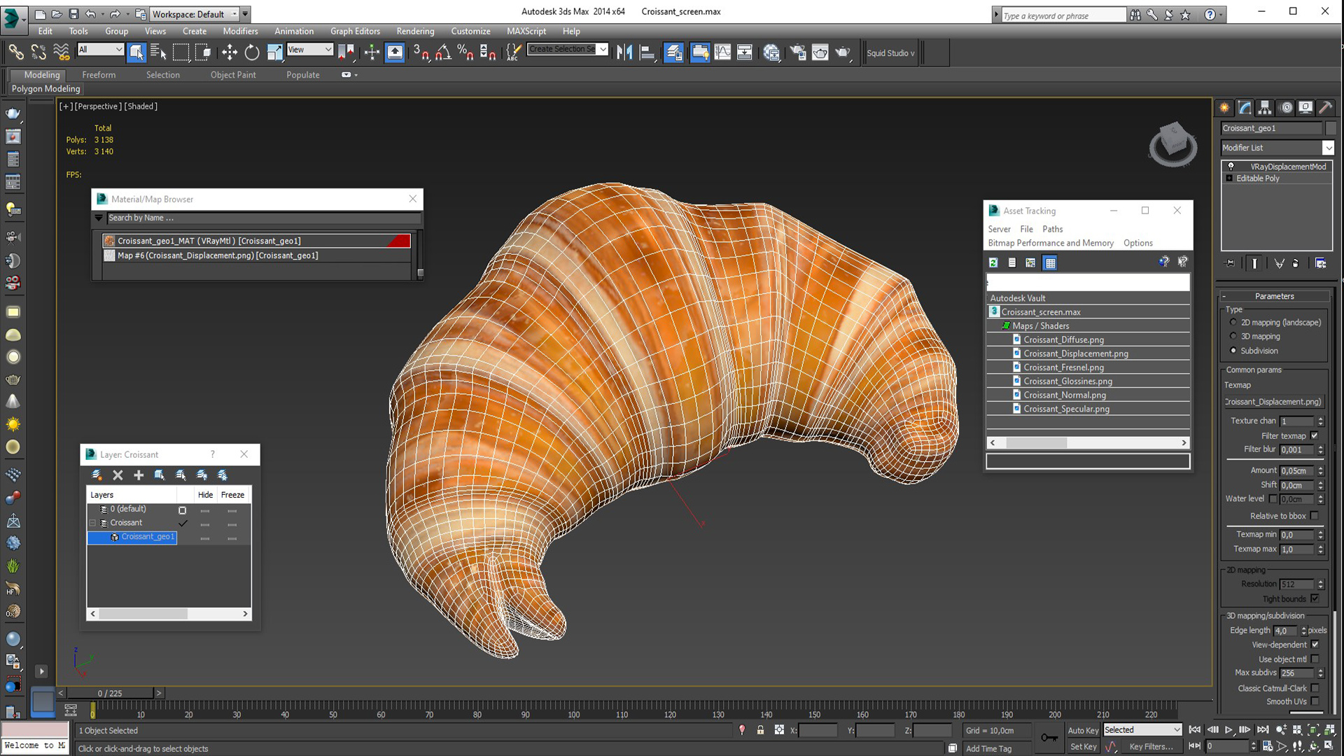 Croissant 3D model