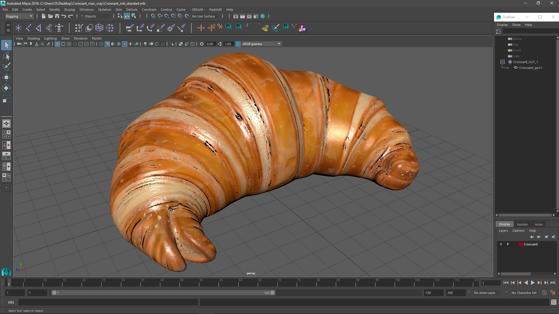 Croissant 3D model