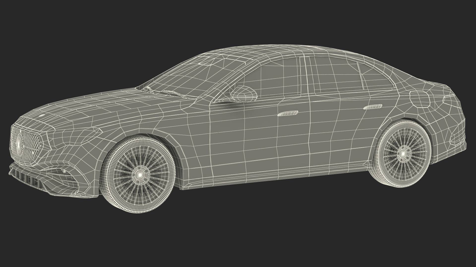 3D Mercedes E-class Red Color