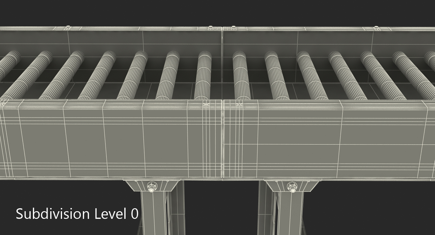 3D model Motorised Roller Conveyor Belt