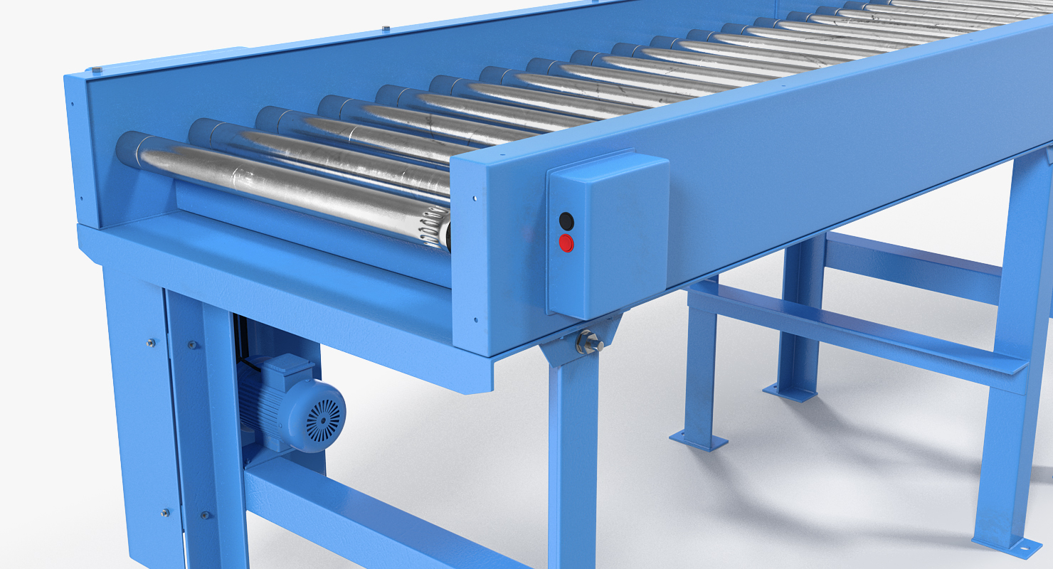 3D model Motorised Roller Conveyor Belt