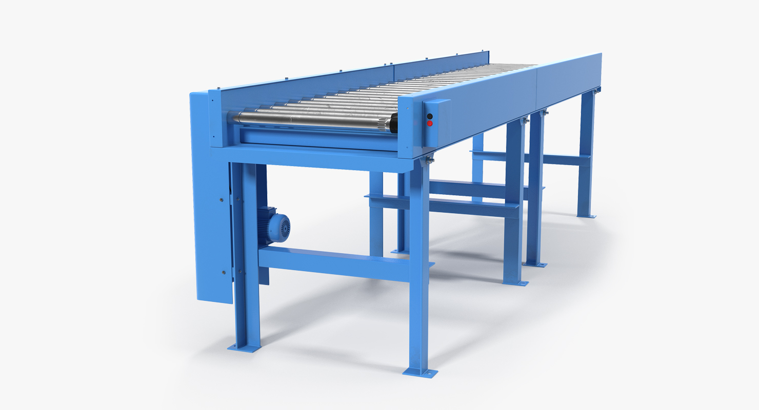 3D model Motorised Roller Conveyor Belt