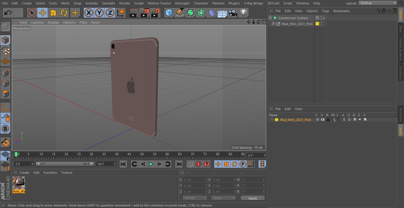 iPad Mini 2021 Pink 3D model