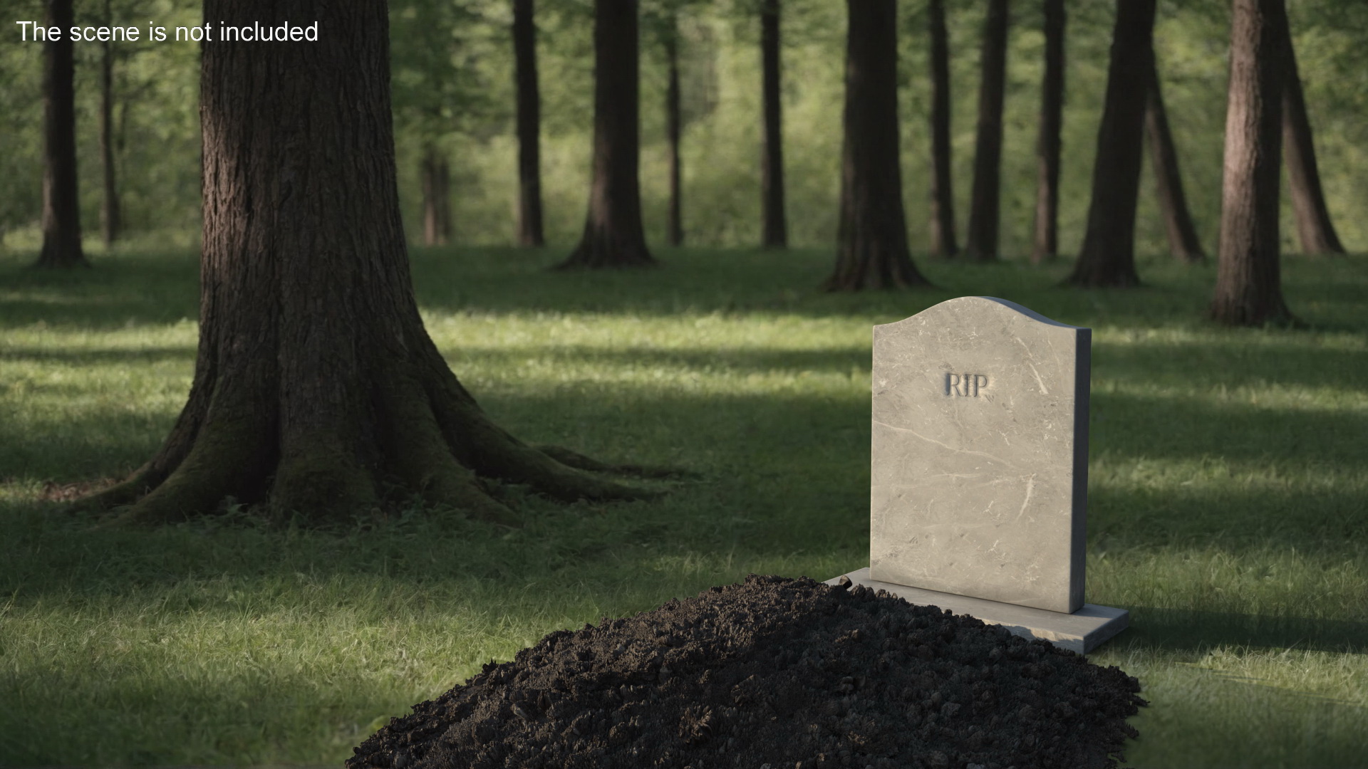 3D Marble Headstone for Grave