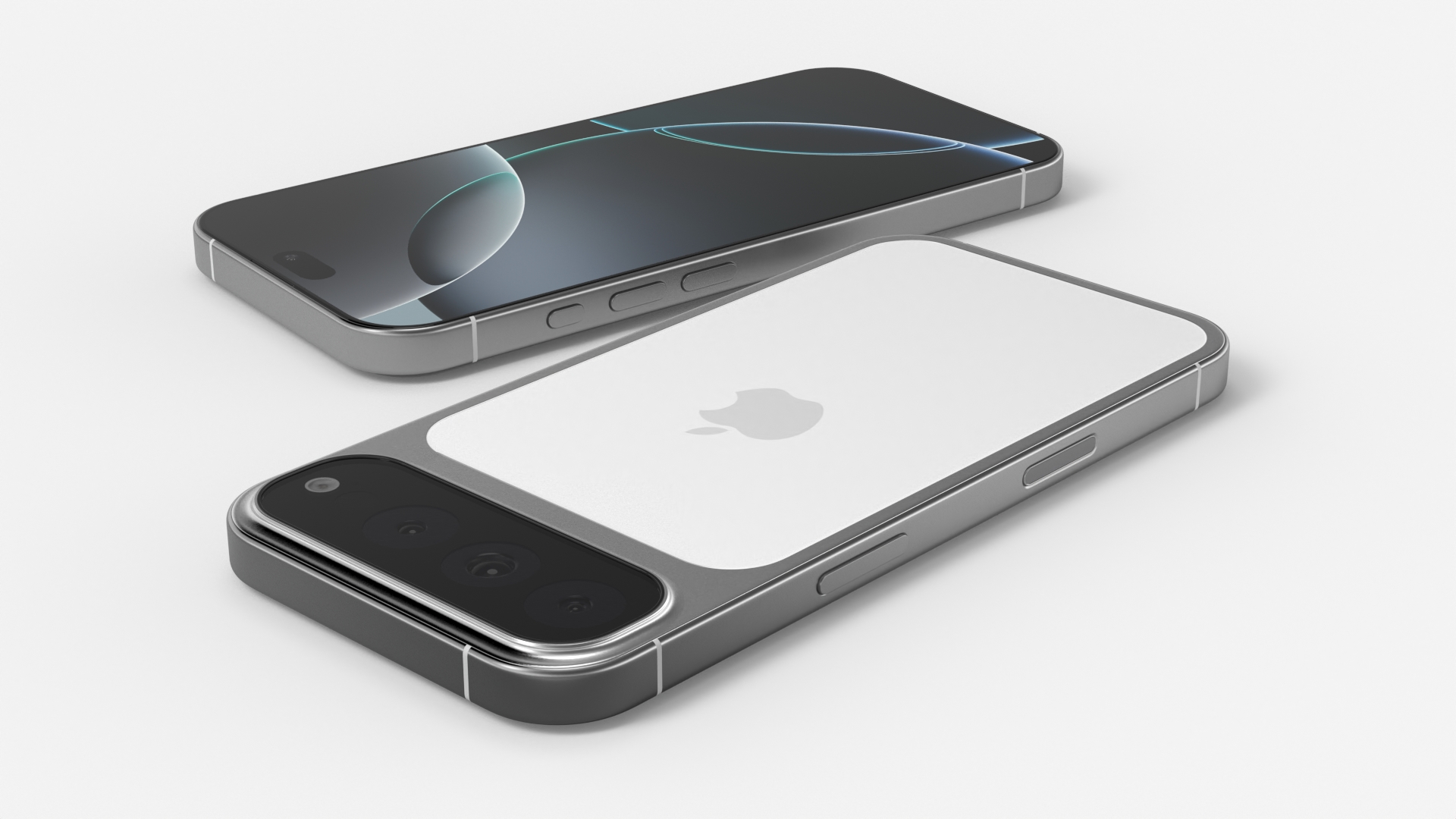 iPhone 17 Concept with Triple Camera White 3D